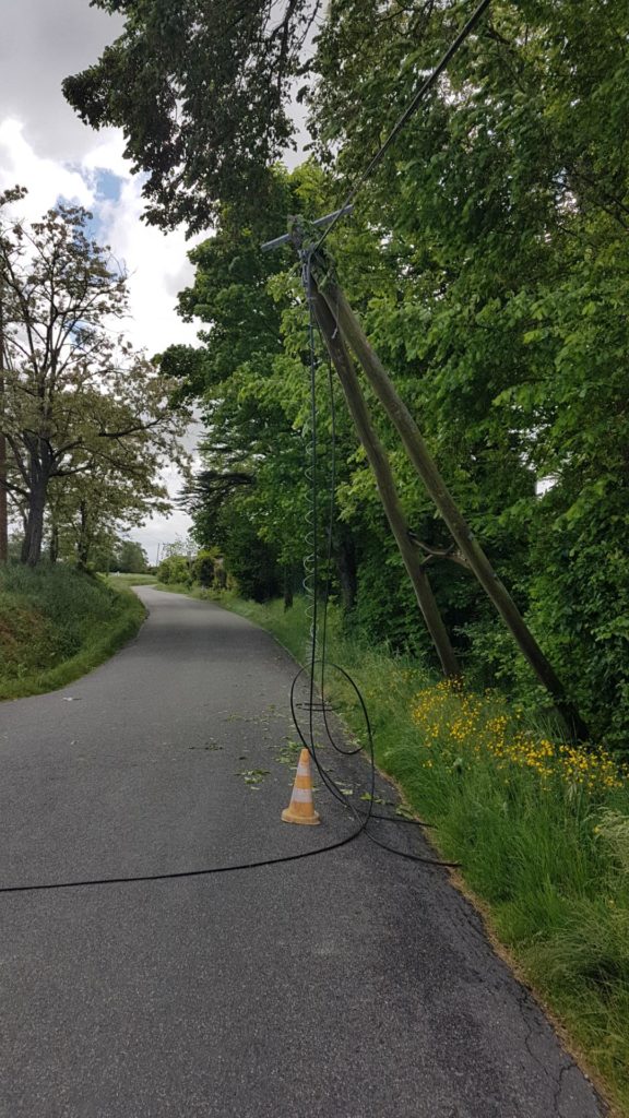 Coupure ligne téléphonique - Route de Castelnau - Mai 2019