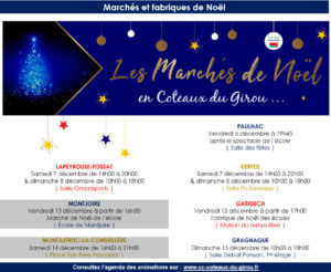 Marchés et fabriques de Noël 2019