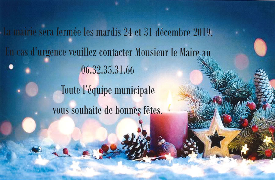 Vacances de Noël 2019