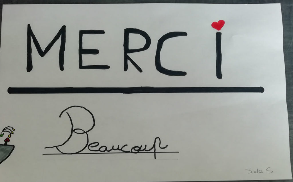 Un dessin pour dire merci - Jade S.