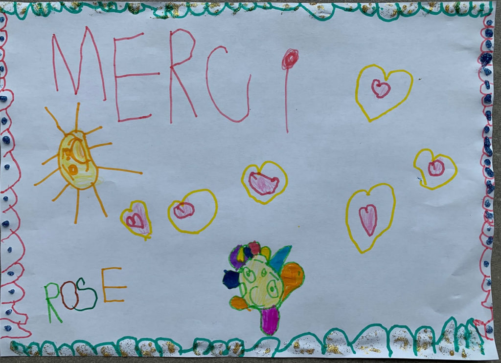 Un dessin pour dire merci - Rose - 4 ans (MS)