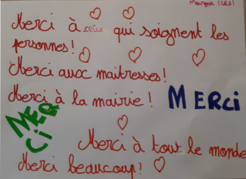 Un dessin pour dire merci - Margot (CE2)