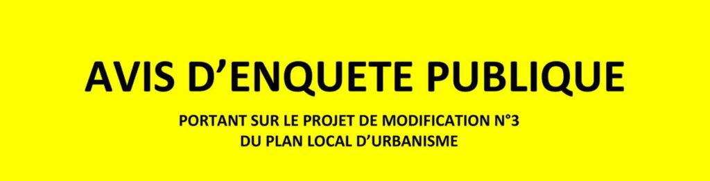 Enquête Publique Plan Local d'Urbanisme